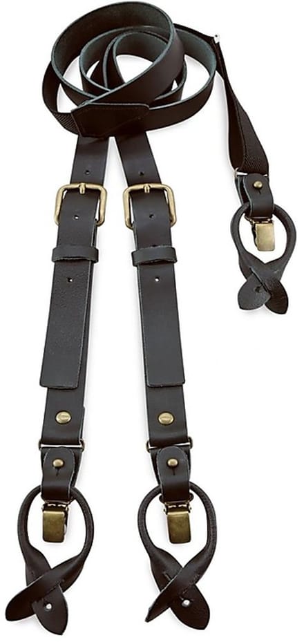 Sir Redman - Bretels - WORK bretels zwart leder - zwart