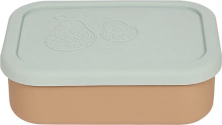 OYOY Yummy Brooddoos/Lunch box met indeling S - Green/Camel