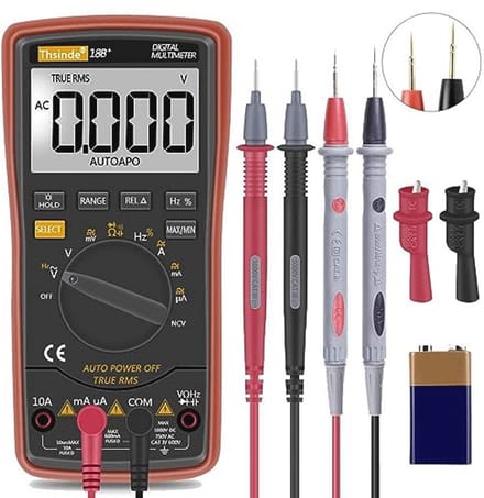 Digitale multimeter automatische bereikkeuze met verlichte display en true RMS functie
