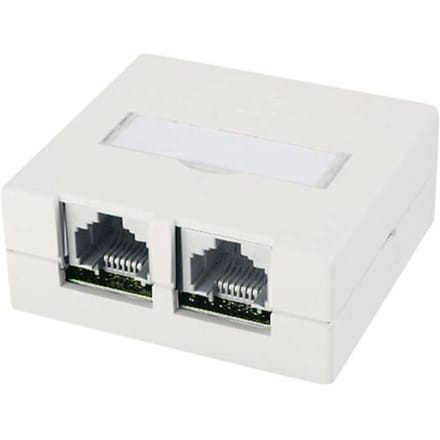 Telegärtner 100022997 Netwerkdoos Opbouw (op muur) CAT 6 Zuiver wit