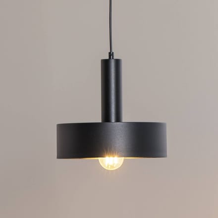 SIGMA Hanglamp Vitrum round, zwart, cilindrisch, Ø 27 cm
