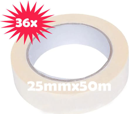 36 x Masking tape 25mmx50m vd