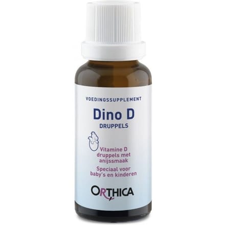 Orthica Dino D Druppels - vitamine D3 voor baby en kind - 25 ml