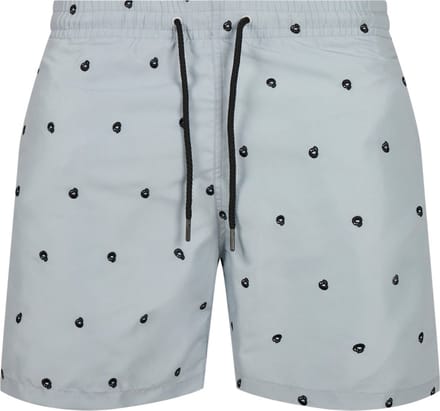 Urban Classics - Embroidery Zwemshorts - 4XL - Grijs/Zwart