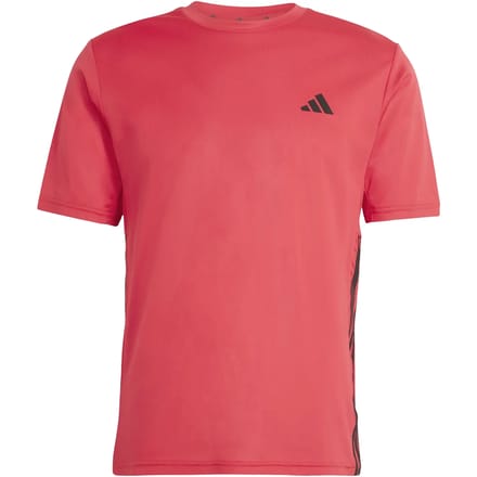 Adidas Workout Essentials Base 3 Stripes T-shirt Met Korte Mouwen Rood S / Regular Man