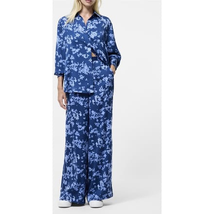 French Connection Isla Celaya Straight Trouser Blue Multi Größe: 10 | Ausgestellte Hosen Outlet | Damen | Blau