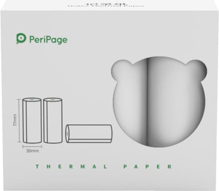 PeriPage A40 - Thermisch Papier - Wit - 77x30mm - 3rollen