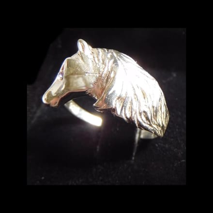 Prachtige ring met paardenhoofd