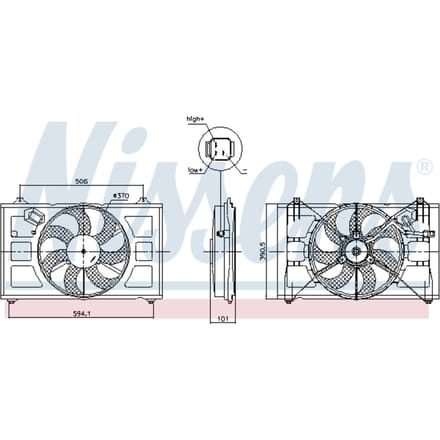 Koelventilatorwiel, motorkoeling NISSENS 850053
