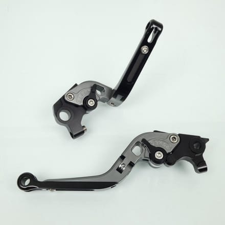 Levier frein embrayage pour moto KTM 690 Enduro R 2014 à 2017 gris / noir Neuf