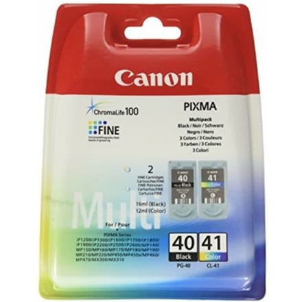 Canon PG-40 / CL-41 Inktcartridge Zwart + 3 kleuren Multipack