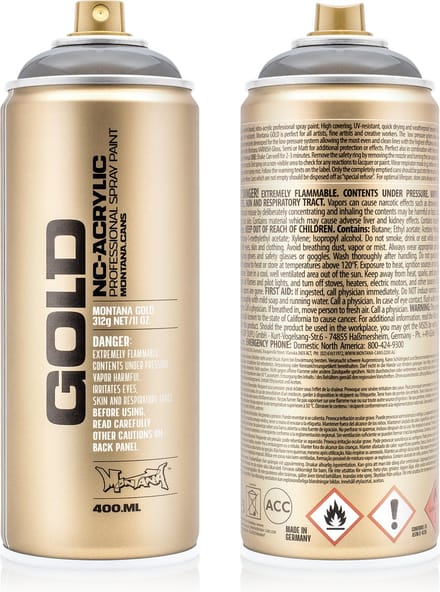 Montana GOLD Transparent Black T9000 spuitbus 400ml
