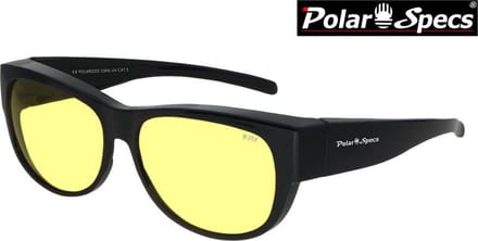 Polar Specs® Overzet Nachtbril PS5097 – Shiny Black – Polarized Nightdriving Cat.1 – Medium