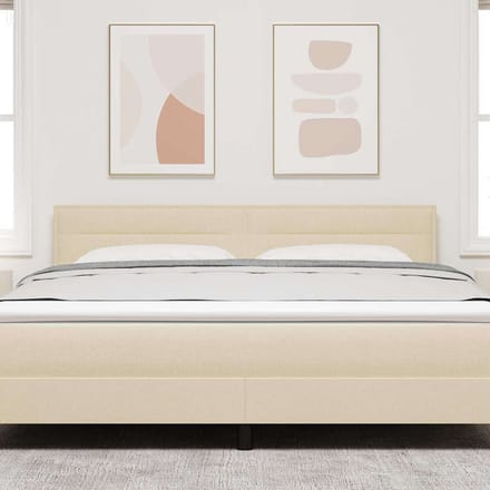 vidaXL Hoofdbord Crème 180 cm Stof