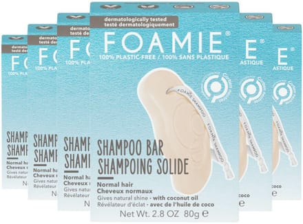 Foamie - Shampoo Bar Shake Your Coconuts (Normaal Haar) - 6 x 1 stuk - Voordeelverpakking