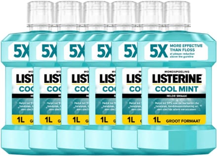 Listerine Cool Mint Mild Mondwater - 6 x 1000 ml