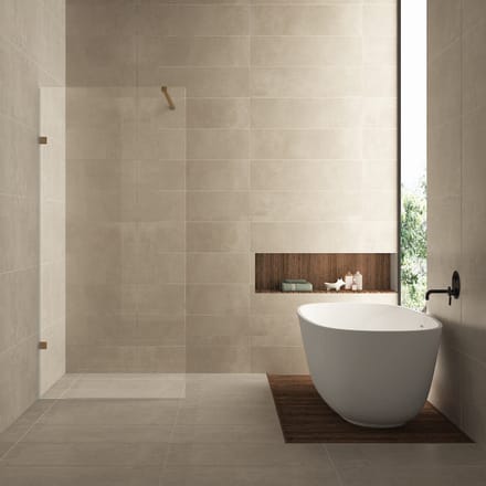 Wiesbaden Less inloopdouche 800 x 2000 x 8 mm nano helder glas/geborsteld brons koper