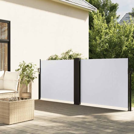 vidaXL - Windscherm - uittrekbaar - 120x1000 - cm - wit