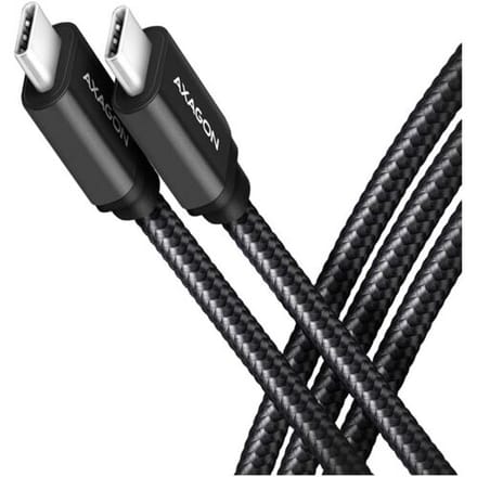AXAGON BUCM3-CM20AB USB-C-kabel USB 3.2 Gen1 USB-C stekker 2 m Zwart Vergulde steekcontacten