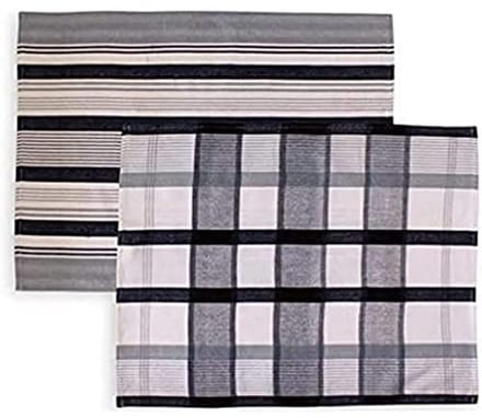 Paella Kavel Theedoek Jacquard Zwart 50 x 70 cm