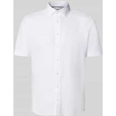 slim fit vrijetijdshemd van linnenmix