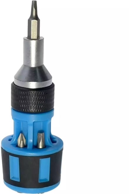 Benson Compacte ratelschroevendraaier met 6 bits en opbergfunctie - veelzijdig en ergonomisch ontwerp