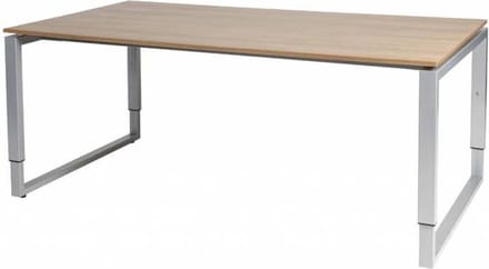 Vergadertafel - Verstelbaar - 180x100 Havana Kersen - alu frame