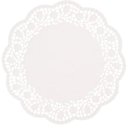 20x 100 Taartranden rond Ø 25 cm wit