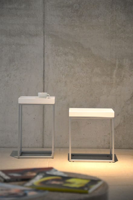 Jan Kurtz - Pino Bijzettafel - hoog - wit - essen wit