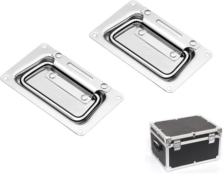 2Pcs Lifting Box Handle Folding Handle Metal Chest Handle Tool Box Handle Spring Loaded Box Handle Chest Ring Pull - ShopVlot