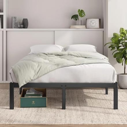 Metaal platform bedframe 140 x 200 cm 36 cm hoog met opbergruimte