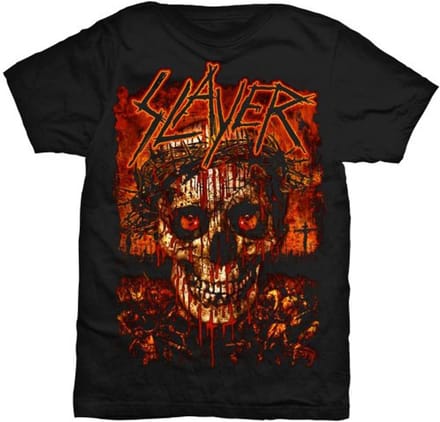 Unisex T-Shirt met Kroon Schedel Print Zwart