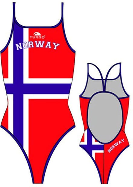Turbo Norway Zwemkleding Rood,Wit,Blauw L Vrouw