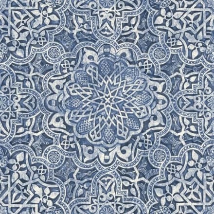 Delftsblauw behang retro