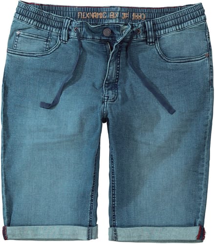 JP 1880 - Heren - Bermuda FLEXNAMIC® - Donkerblauw denim - Maat 70