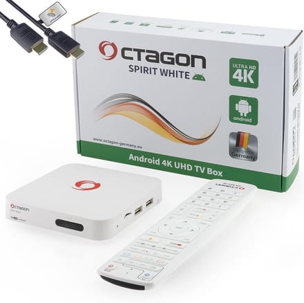 Streaming Box - Media Speler - Smart TV Ervaring - Android TV 11 - 4K UHD - Wit