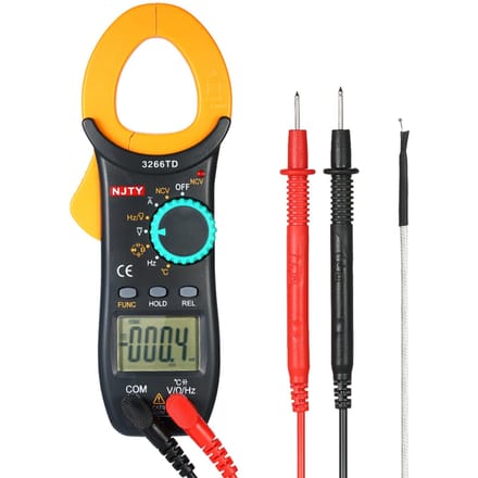 NJTY Digitale Stroomtang 4000 Telt Auto Range Multimeter met NCV Test AC/DC Spanning Wisselstroom