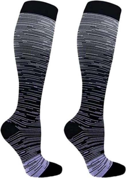 Scoby - Duopack Compressie-/Steunkousen - Unisex - Ondersteuning - Comfort - Compression Socks - Maat 41-46 - Zwart