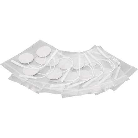 16 stuks Elektrodepleister Zelfklevend Herbruikbaar Vervangende Ronde Elektrode Pad voor TENS Machine 1,2 Inch 2 mm 0,08 inch white