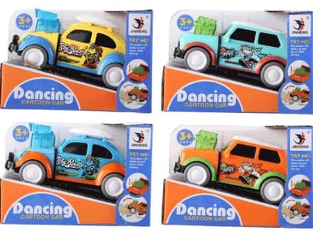 Auto 13 cm. dansende cartoon auto 9845.