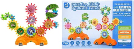 Tandwiel Speelgoed - Educatieve Bouwblokken - Leren Bouwen - Interactief Systeem - 26.5 cm - Multicolor