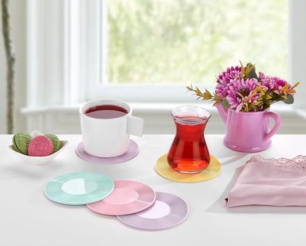 Sunplast - Vrolijk Gekleurde onderzetters - Plastic - Set van 3