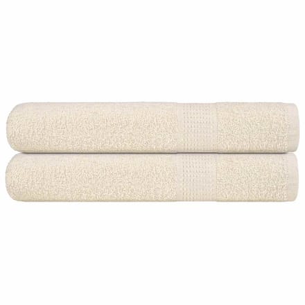 vidaXL - Saunahanddoeken - FROGN - 2 - st - 80x200 - cm - 360 - g/m² - crème