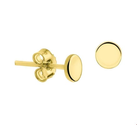 Zilver Verguld Oorknoppen rondje 2100682