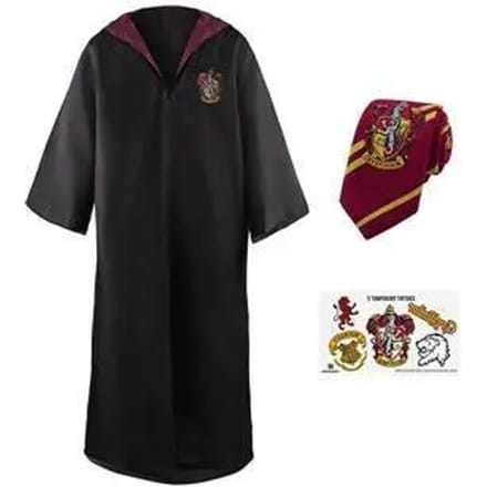 Tovenaarsgewaad, stropdas en gordeldier vermomming set Sabor Harry Potter Gryffindor