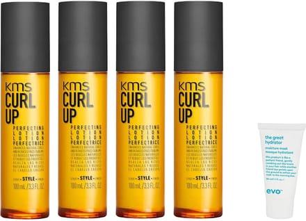 4 x KMS California CurlUp Perfecting Lotion 100ml + GRATIS Imbue Mask Sachet