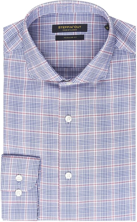 Steppin' Out Overhemd Ruiten Blauw - Maat XXL - Heren
