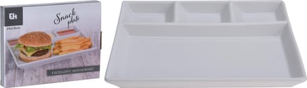 Bord 4-vaks porselein 24,5x19xcm