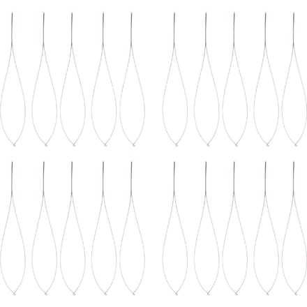 20 stuks Rijgnaalden Flexibel Midden Open Groot Oog Handrijgen Rijgnaalden Set 10,5 cm white