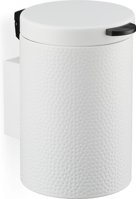 badkamer prullenbak - hangend - 3 l - softclose - metaal - toilet - wc - wit